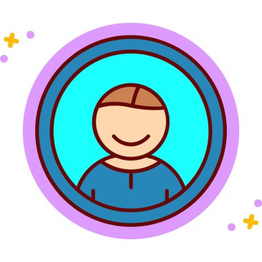 avatar. Web simgesi basit illüstrasyon