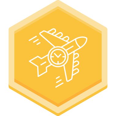 Bir uçuş simgesinin vektör illüstrasyonu