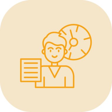 Kontrol listesi ve pano vektör illüstrasyon tasarımı olan adam