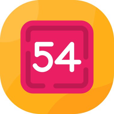 5 4 simgesinin vektör illüstrasyonu