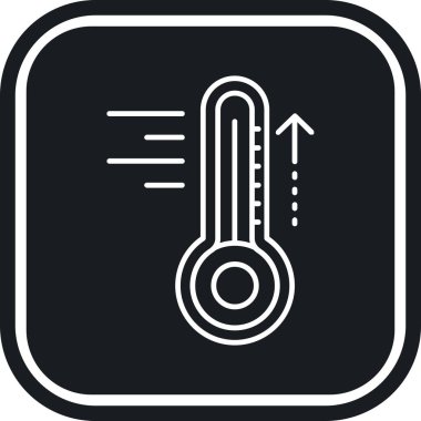 Termometre simgesinin vektör illüstrasyonu