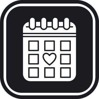 Takvim. Web simgesi basit illüstrasyon