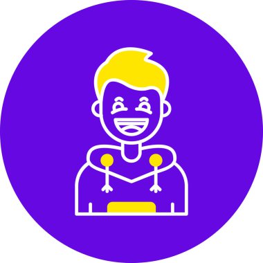 Çember simgesindeki bir adamın vektör çizimi