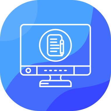 Bilgisayar. Web simgesi basit tasarım