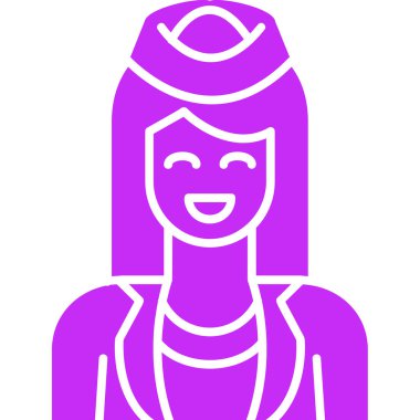 Kadın. Web simgesi basit illüstrasyon