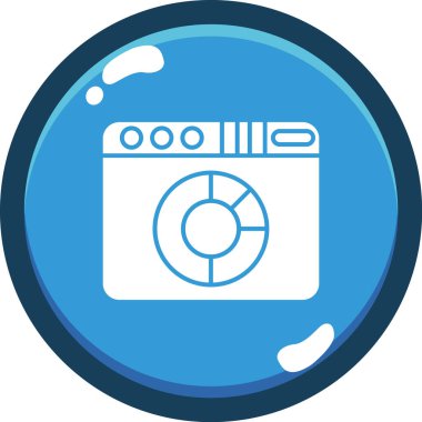 çamaşır makinesi simgesi. vektör illüstrasyonu