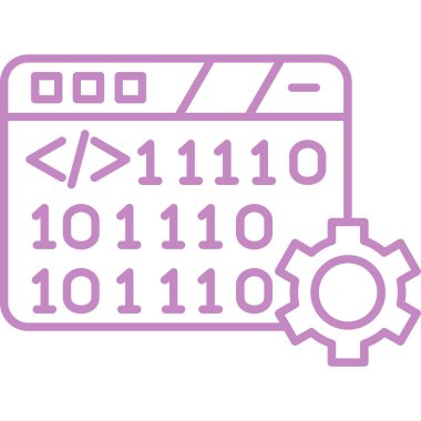 Veri işlemenin vektör simgesi