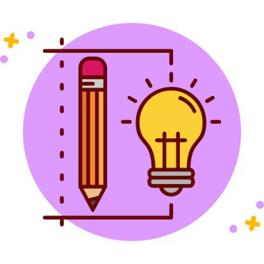 fikir yaratıcı simge, vektör illüstrasyonu