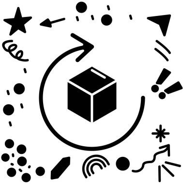 kutu simgesi, vektör illüstrasyonu