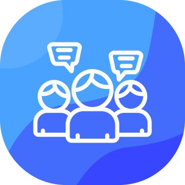 Konuş. Web simgesi basit illüstrasyon