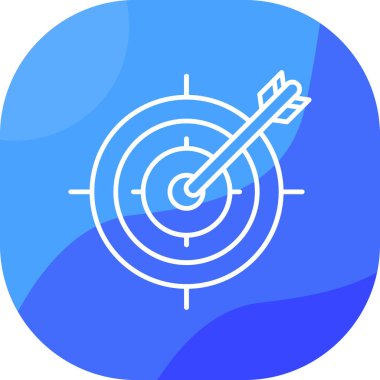 hedef vektör simgesi, basit vektör illüstrasyonu