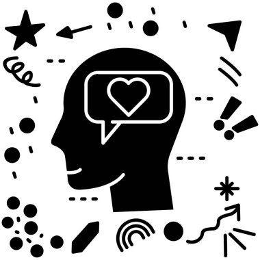 Konuşma baloncuklu aşk mesajı