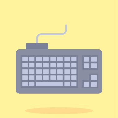 Bilgisayar klavyesi simgesi, düz biçim