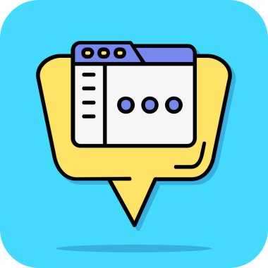 Bir sohbet simgesinin vektör illüstrasyonu