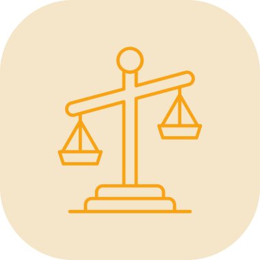 Kanun simgesi çizgisi vektör illüstrasyonu. Adalet, adalet, adalet ve kanun işareti. Adalet ikonu. Rozetli element ve rozet için adalet simgesi,