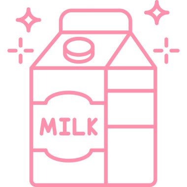 Süt. Web simgesi basit illüstrasyon