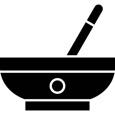 Katı bir yemek pişirme simgesi