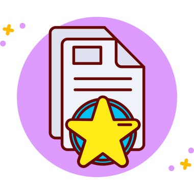 belge simgesi vektör illüstrasyonu