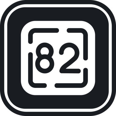 Moda biçimi izole edilmiş arkaplanda 8 numaralı simge