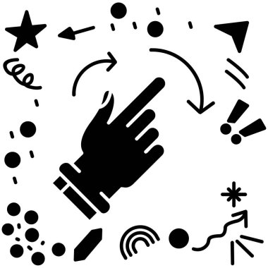 Farklı jestleri olan bir el.