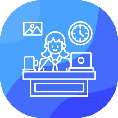 çalışan yöneticisi simgesi - taslak biçimi