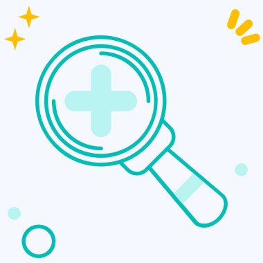 Çizgi biçiminde büyütme cam simgesi