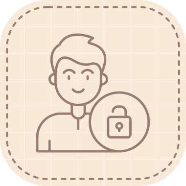 Kimlik kartı simgesi, modern vektör illüstrasyonu