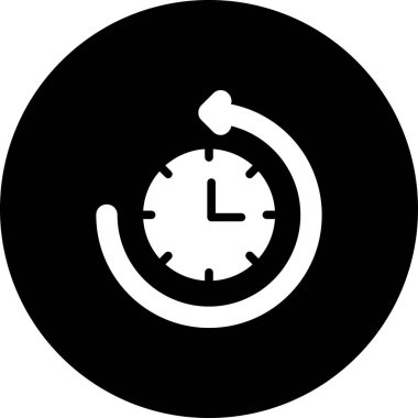 Saat simgesi vektör illüstrasyonu