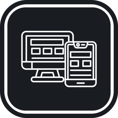 Web tasarım simgesi, vektör illüstrasyonu