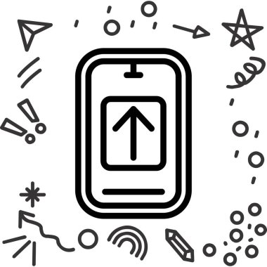 Telefon simgesi vektör illüstrasyonu