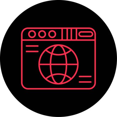 Radyo ikonlu vektör illüstrasyonu, dünya