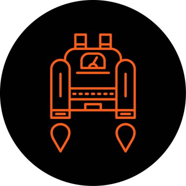 Bir benzin istasyonu simgesinin vektör illüstrasyonu