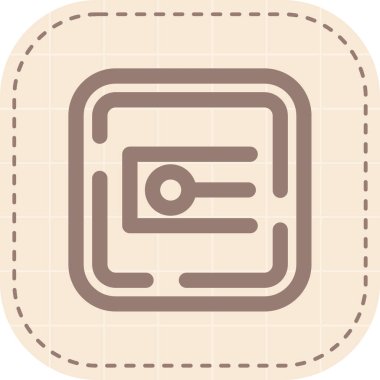 Tek izole edilmiş simgenin vektör illüstrasyonu