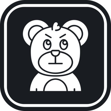 kızgın ayı simgesi, basit stil