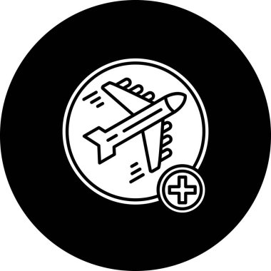 Uçak simgesinin vektör illüstrasyonu