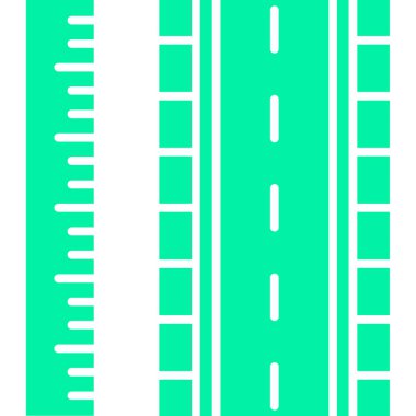 Yeşil dikey çizgilerin vektör çizimi.