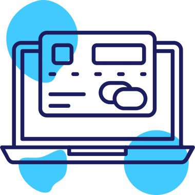 Bilgisayar. Web simgesi basit illüstrasyon