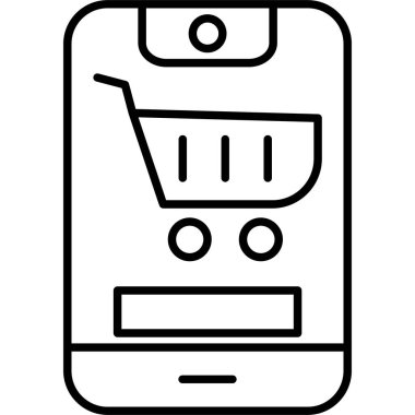 cep telefonu simgesi, basit illüstrasyon