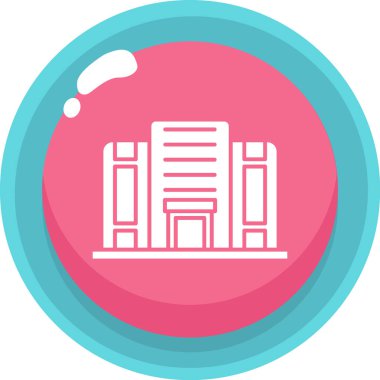 Bina. Web simgesi basit illüstrasyon