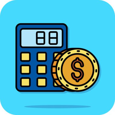 hesap makinesi simgesi vektör illüstrasyonu