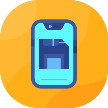 Telefon web simgesi, basit vektör çizim