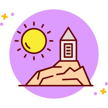 Web tasarımı için sevimli bir simgenin vektör çizimi