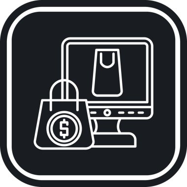 alışveriş simgesi vektör illüstrasyonu