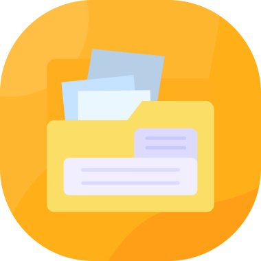 belge dosya dizin simgesi düz biçimli