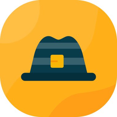 Şapka. Web simgesi basit illüstrasyon
