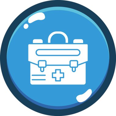 İlk yardım çantası. Web simgesi basit illüstrasyon