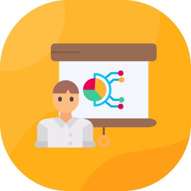 Palet tutan bir adamın düz tasarımı