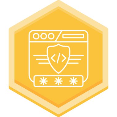 Bir kalkan simgesinin vektör illüstrasyonu