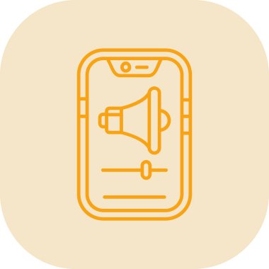 Cep telefonu simgesinin vektör illüstrasyonu