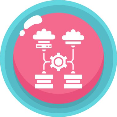 Modern b 'nin vektör illüstrasyonu bulut simgesinden yoksun